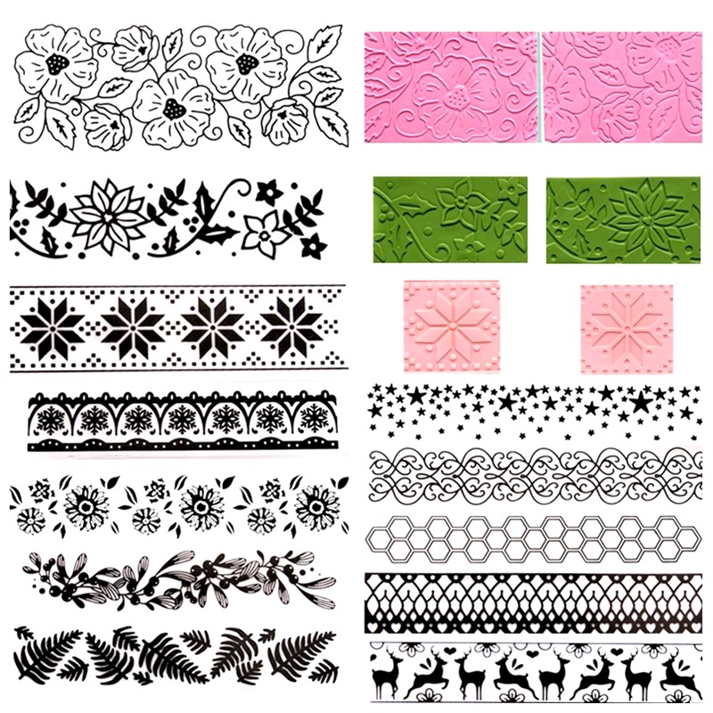 Jewelry Making Techniques - Snasan-柔らかな陶器、DIYイヤリング、ジュエリー作りツール、粘土、葉、花、スター、レース、レース、ポリマー、凹面のための凸型エンボス型