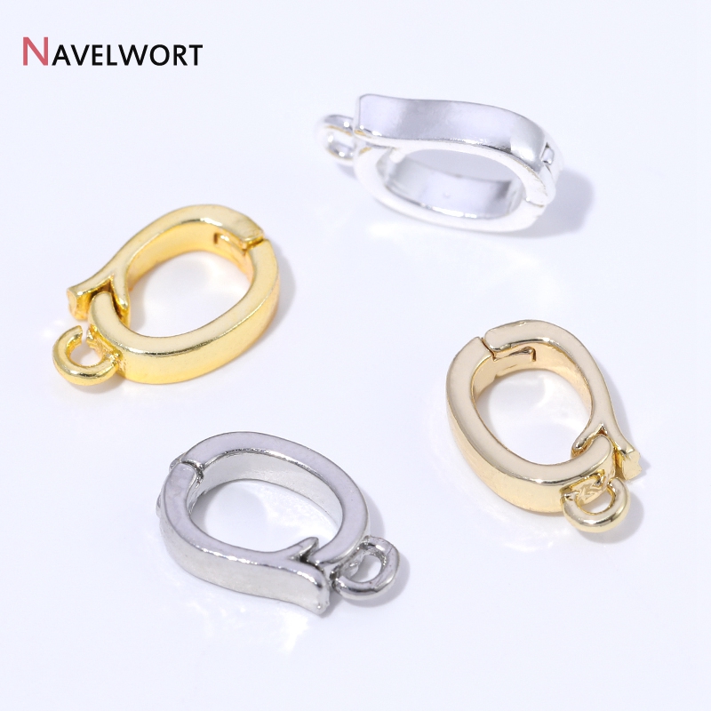 Jewelry Making Class - 14K/18K金メッキ真鍮製ヒンジ付きネックレスエンハンサー、ネックレス製作アクセサリー、ペンダントベイルクラスプ、ジュエリー材料