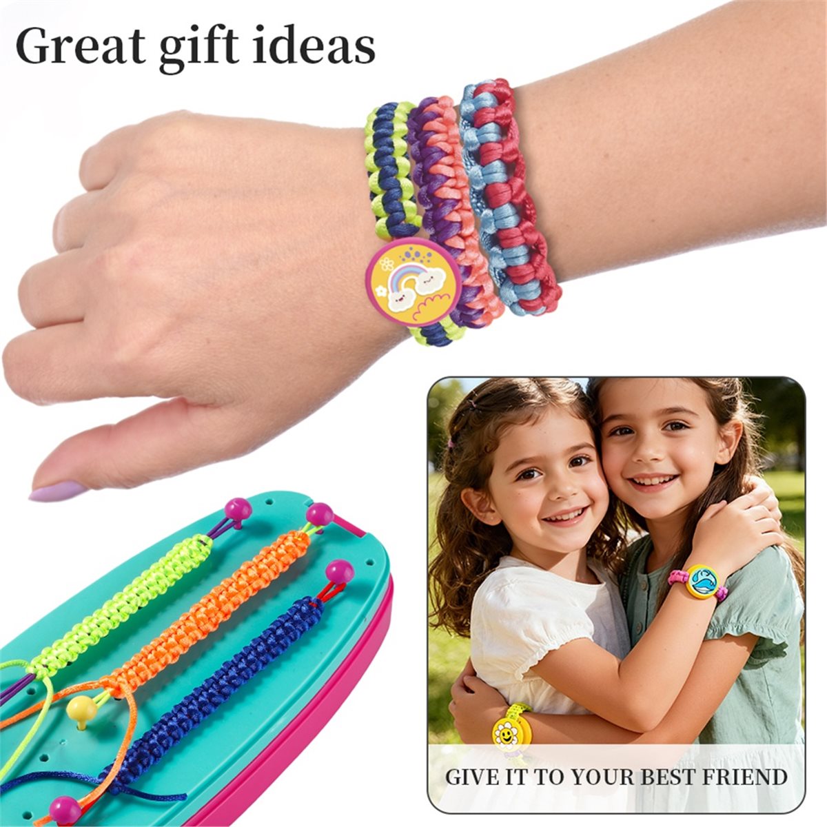 Jewelry Making Machines - 618メガセール友情ブレスレット作成キットおもちゃ最高の誕生日プレゼント人気DIYジュエリーブレスレット編み機A