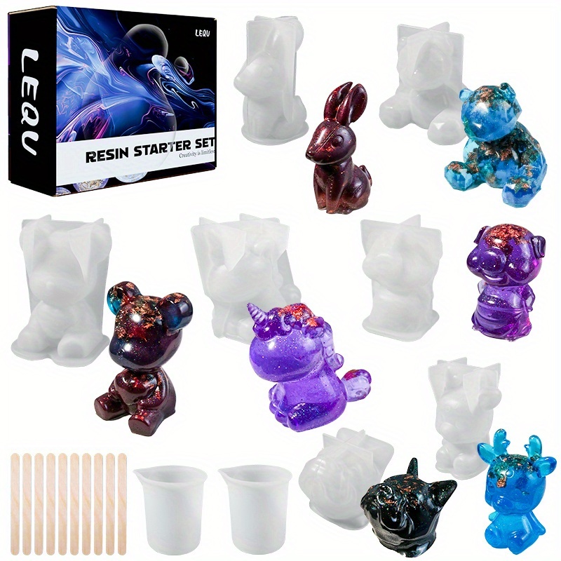 Jewelry Making Mold - 19個入りレジン製モールドセット、レジン製作、デスクトップオーナメント、イヤリング、ジュエリーペンダント、製作、ホリデー記念品、最高のギフトに最適