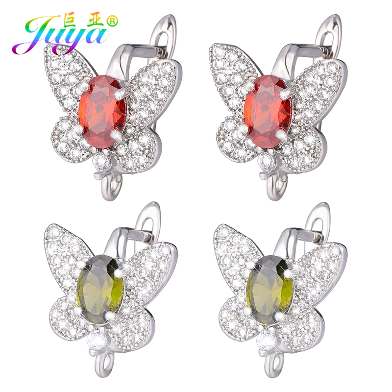 Jewelry Making Earring Supplies - Juya-金メッキと銀メッキのバタフライイヤリング,日曜大工用品,ワイヤーフック,針仕事用アクセサリー