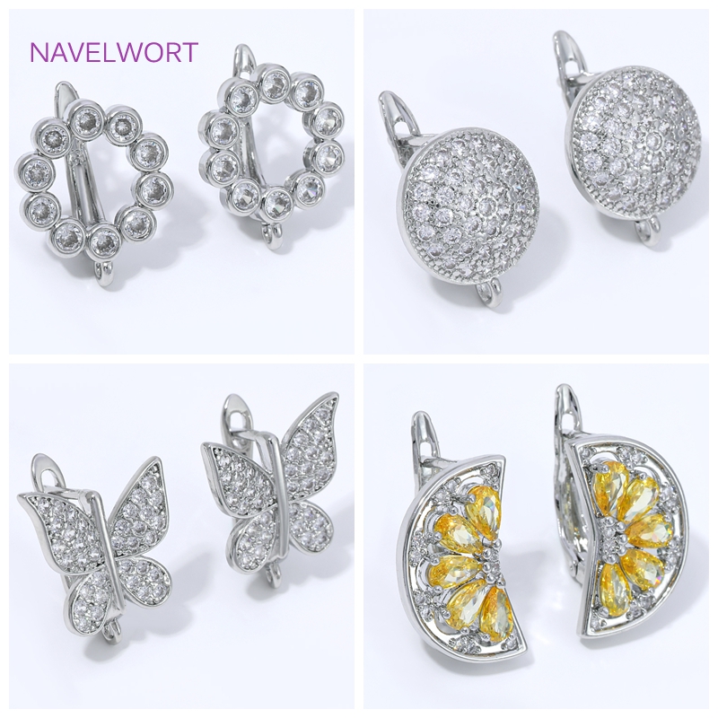 Jewelry Making Kits - 18K金メッキ扇形フラワーイヤワイヤーイヤリング金具、真鍮製基本留め具イヤリングフッククラスプ、DIYジュエリー材料