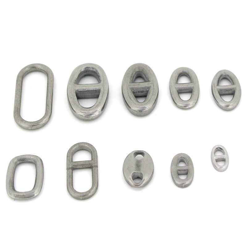 Jewelry Making Class - 10 個のステンレス鋼の二重穴楕円形コネクタチャームジュエリー作成所見アクセサリー