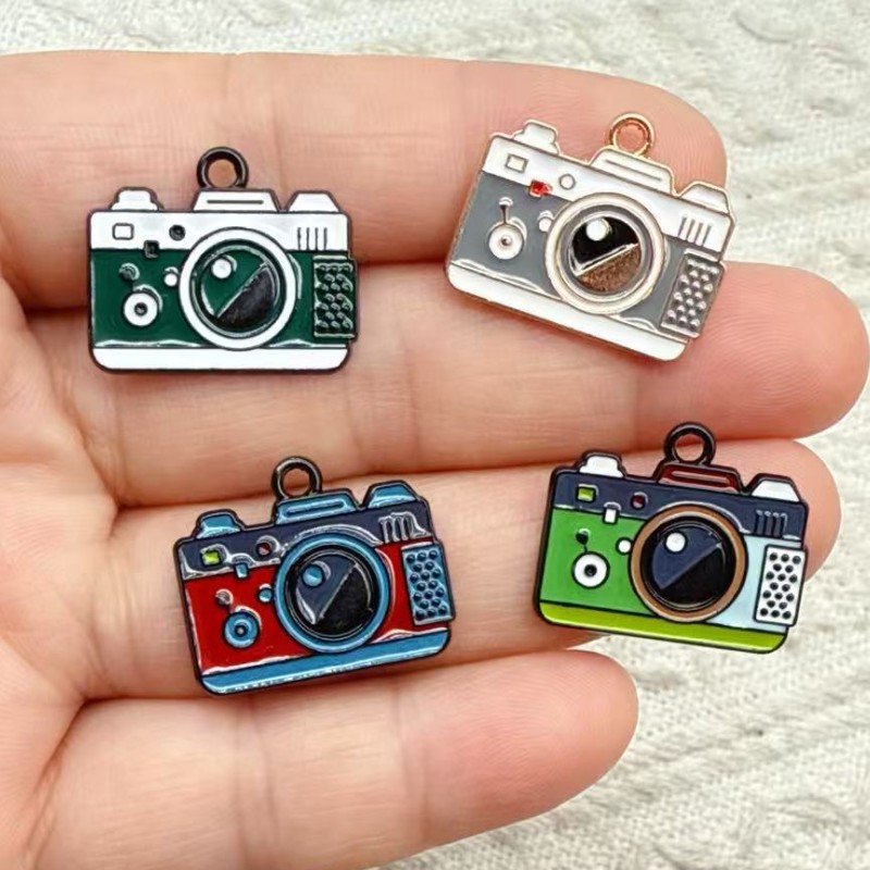 10 個 17x20mm エナメルカメラチャームジュエリー作 - Jewelry Making Videos のレビューと価格