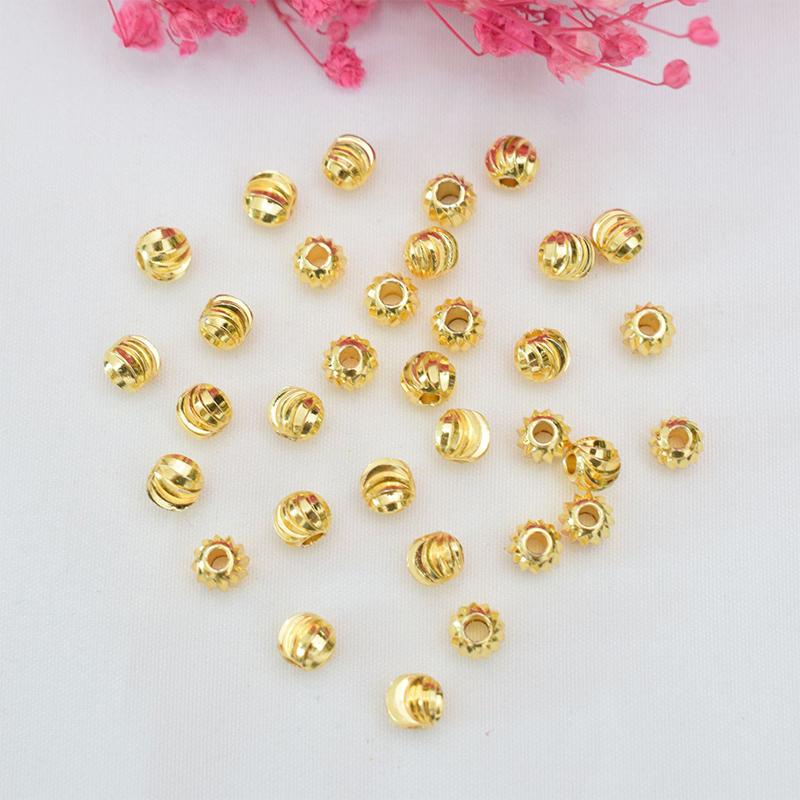 100個入り ファセットスペーサービーズ 金メッキ 光沢のあ - Jewelry Making Classes のレビューと価格