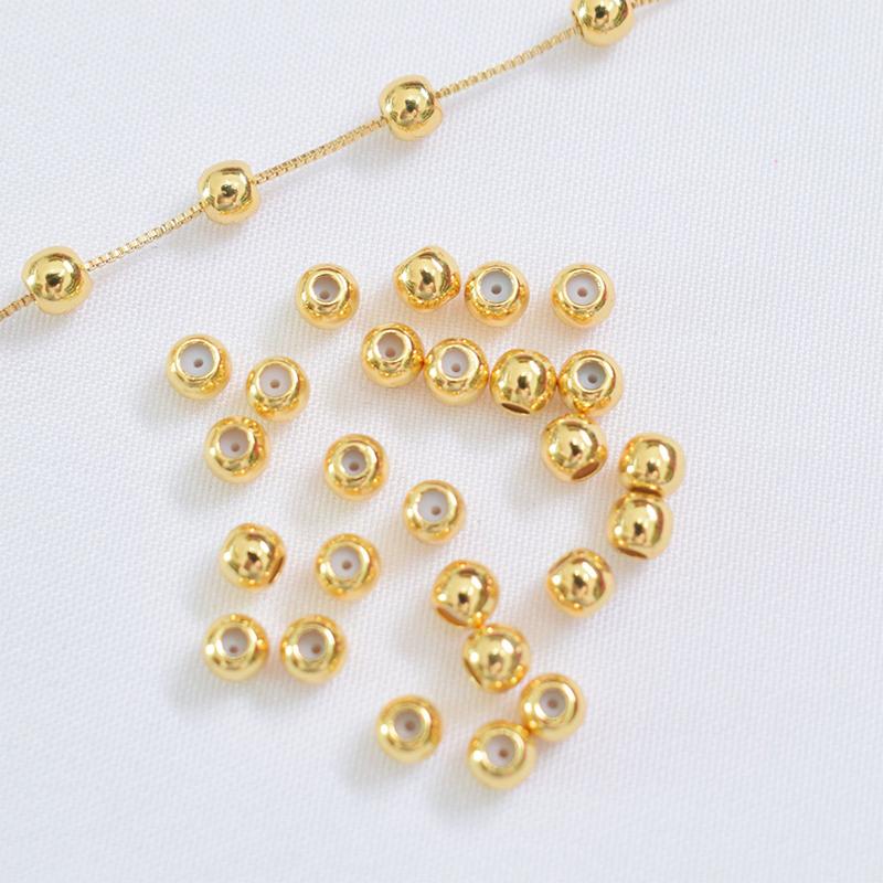 100個入り ファセットスペーサービーズ 金メッキ 光沢のあ - Jewelry Making Classes のレビューと価格