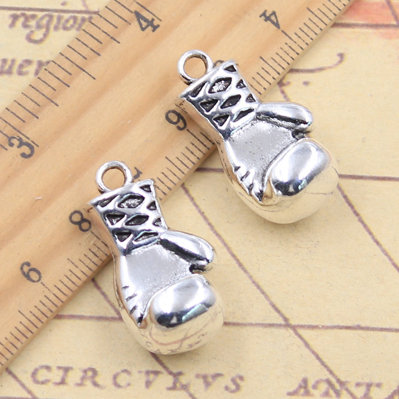 ボクシンググローブ28x15x13mm,5個,銀メッキ,手作 - Jewelry Making Gloves のレビューと価格