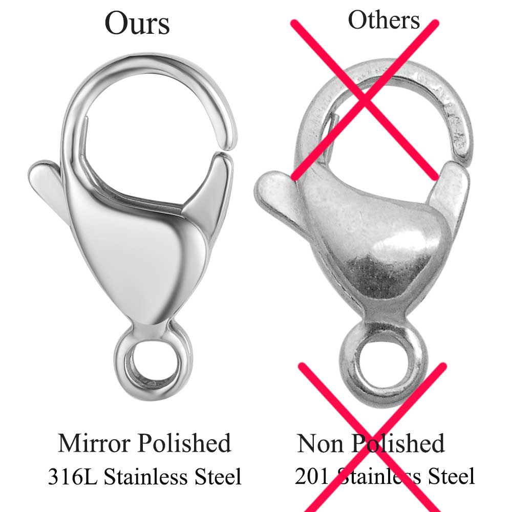 20/30/40 316Lステンレス鋼ロブスタークラスプ卸売 - Jewelry Making Class のレビューと価格
