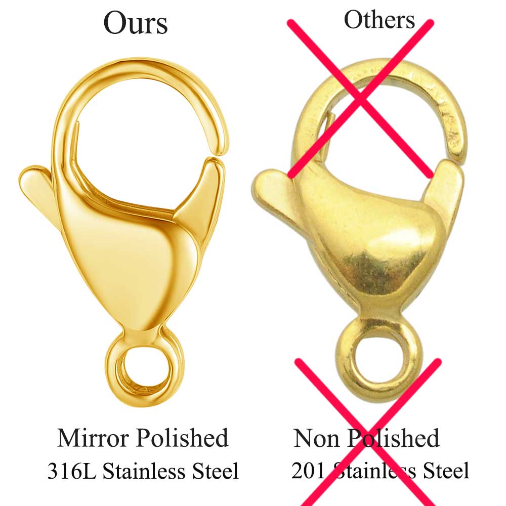 20/30/40 316Lステンレス鋼ロブスタークラスプ卸売 - Jewelry Making Class のレビューと価格