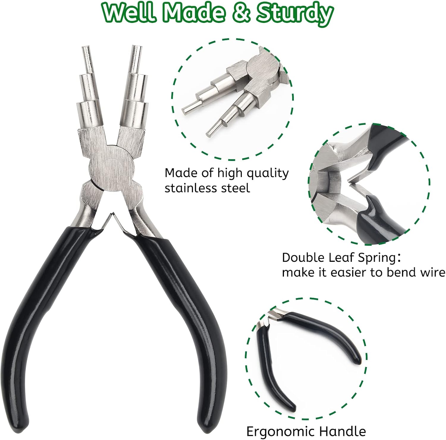 6ステップワイヤー・ループ・プライヤー、滑り止めハンドル付き - Jewelry Making Machines のレビューと価格