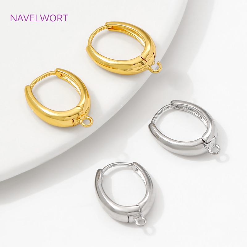 18K金メッキ真鍮製イヤーワイヤーファスナー、オーバルイヤリ - Jewelry Making Earring Supplies のレビューと価格