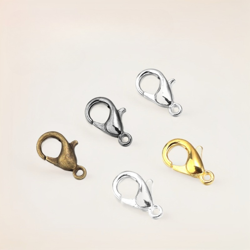 100個入り 9mm 12mm 14mm 亜鉛合金ロブスター - Jewelry Making Class のレビューと価格