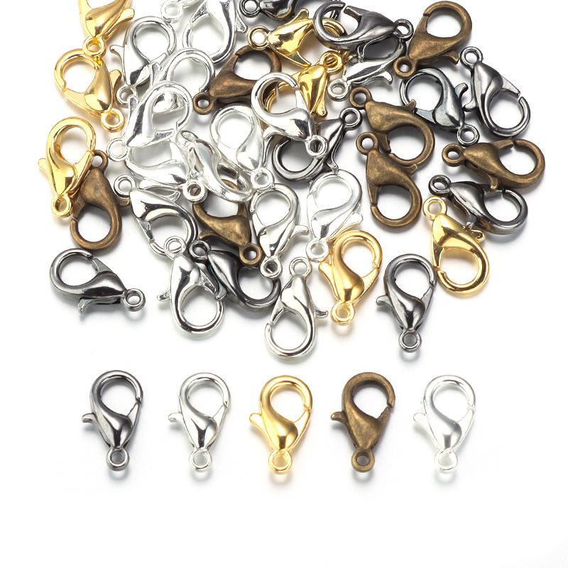 100個入り 9mm 12mm 14mm 亜鉛合金ロブスター - Jewelry Making Class のレビューと価格