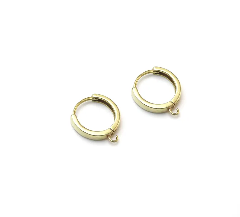 10個の真鍮イヤーフープ、レバーバックイヤリングフック、イヤ - Jewelry Making Earring Supplies のレビューと価格