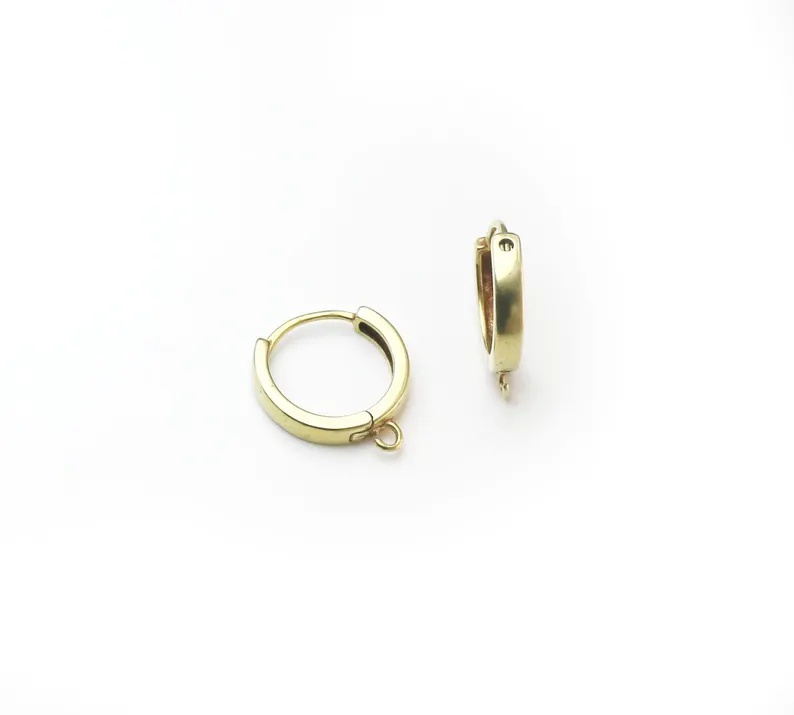 10個の真鍮イヤーフープ、レバーバックイヤリングフック、イヤ - Jewelry Making Earring Supplies のレビューと価格