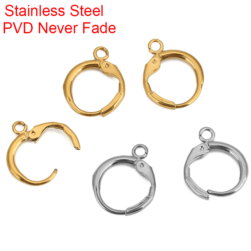 10 個 PVD ​​色褪せないステンレス鋼のイヤリングフッ - Jewelry Making Class のレビューと価格