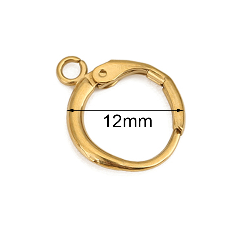 10 個 PVD ​​色褪せないステンレス鋼のイヤリングフッ - Jewelry Making Class のレビューと価格