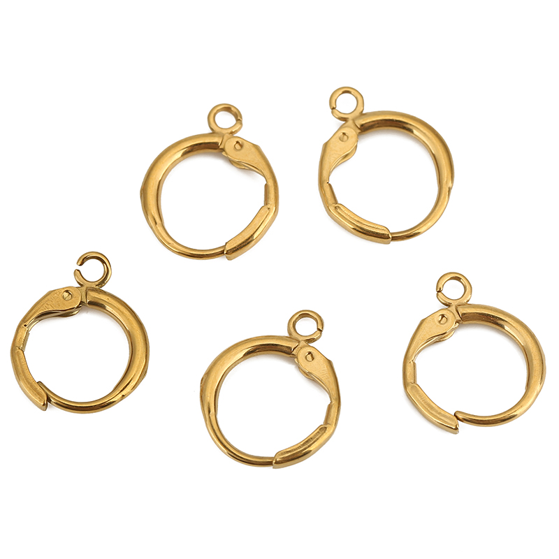 10 個 PVD ​​色褪せないステンレス鋼のイヤリングフッ - Jewelry Making Class のレビューと価格