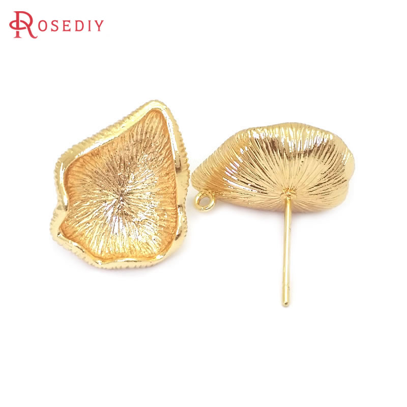 真ちゅう製の蓮の葉,18Kゴールドカラー,木の葉の枝,イヤリ - Jewelry Making Earring Supplies のレビューと価格