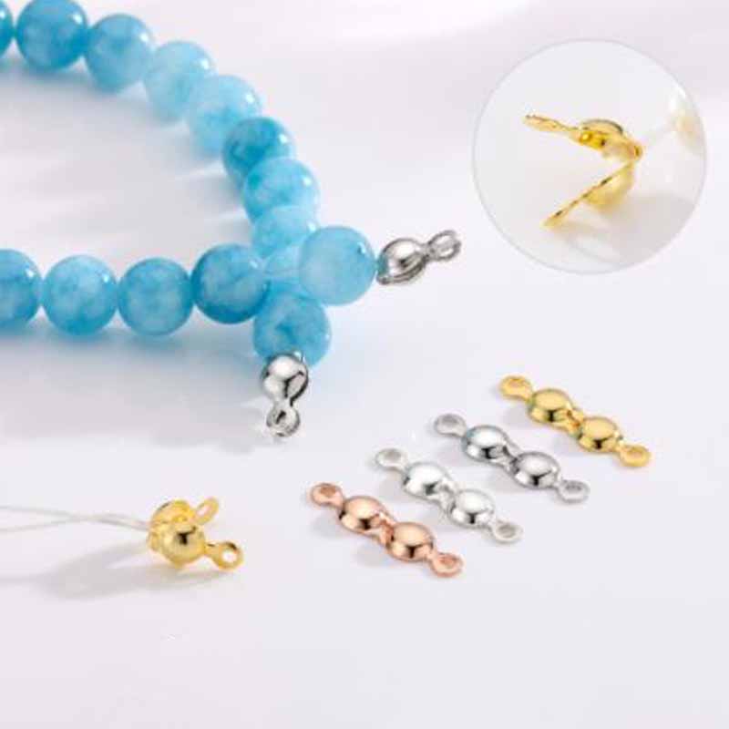 4個入り 本物の純銀925製 クロージャーエンドビーズ クラ - Jewelry Making Class のレビューと価格