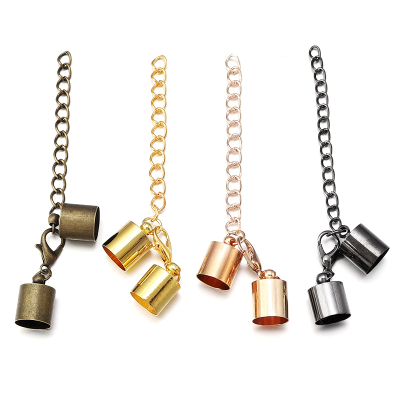 10 セット革コードエンドキャップロブスタークラスプ延長チェ - Jewelry Making Class のレビューと価格