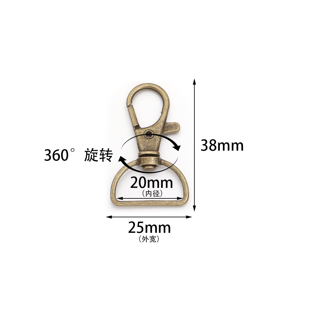 10個/ロット メタルスイベルクラスプ Dリング付き ランヤ - Jewelry Making Class のレビューと価格