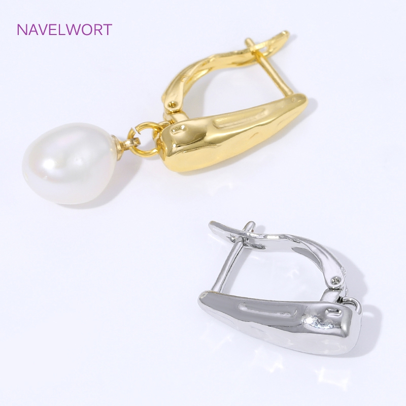 18K ゴールドメッキの滑らかなイヤリングフック、イヤリング - Jewelry Making Kits のレビューと価格
