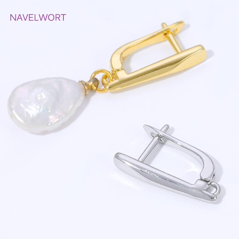 18K ゴールドメッキの滑らかなイヤリングフック、イヤリング - Jewelry Making Kits のレビューと価格