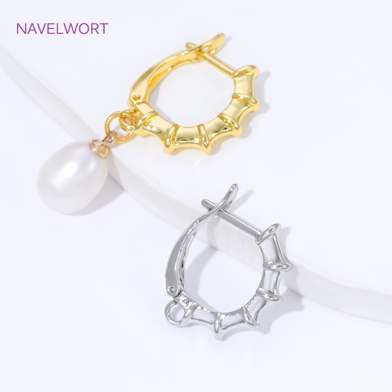 18K ゴールドメッキの滑らかなイヤリングフック、イヤリング - Jewelry Making Kits のレビューと価格