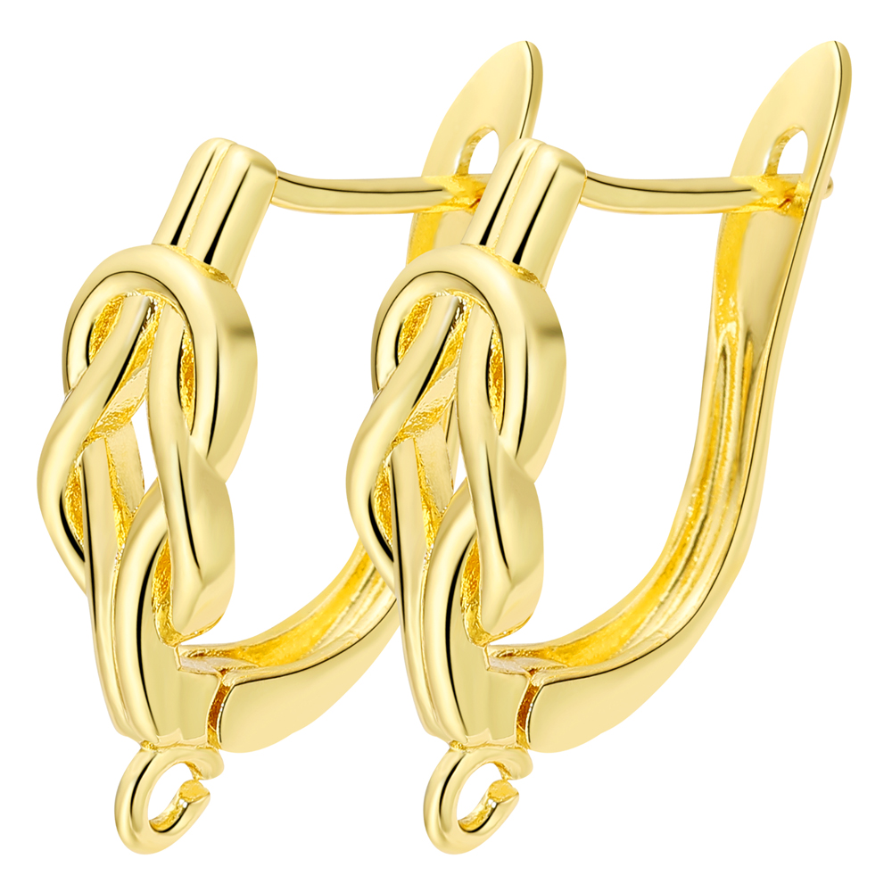Justya-女性用イヤリング,ゴールドシルバーメッキ,クリ - Jewelry Making Earring Supplies のレビューと価格