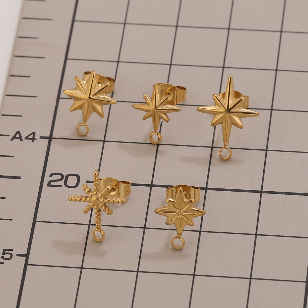 6個入りステンレス製スターピアススタッド、イヤリング製作ツー - Jewelry Making Degree のレビューと価格