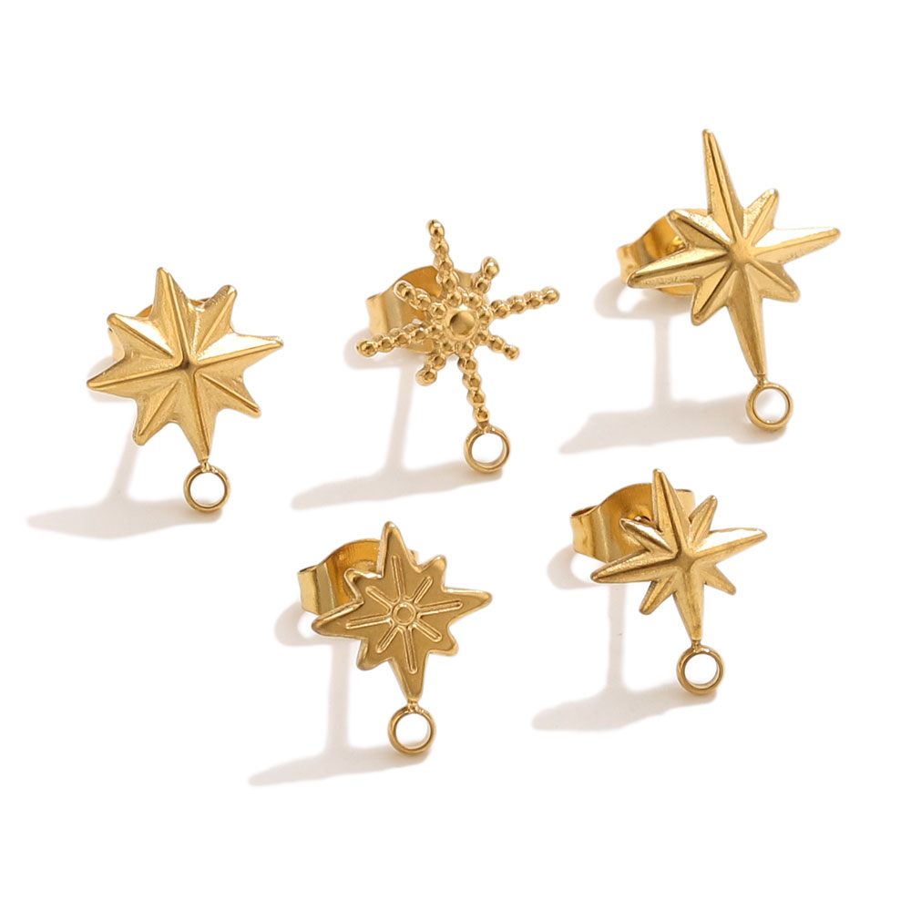 6個入りステンレス製スターピアススタッド、イヤリング製作ツー - Jewelry Making Degree のレビューと価格
