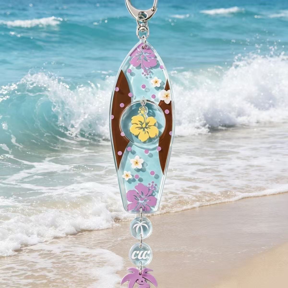 INS ハワイアンサーフボード型アクリルキーホルダーセット  - Jewelry Making Kits のレビューと価格