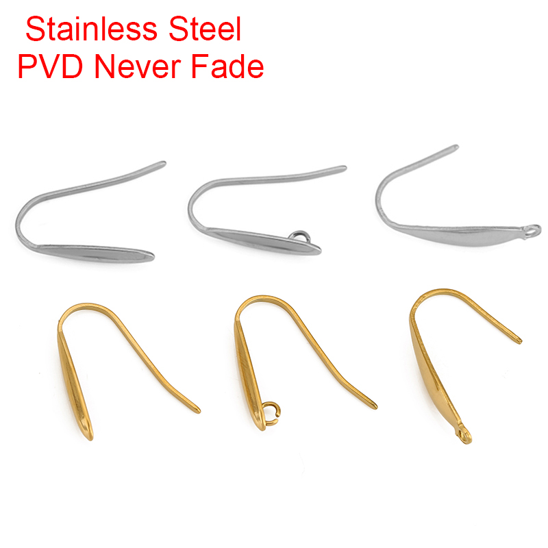 10 個色褪せないステンレス鋼イヤリングフックワイヤー作成  - Jewelry Making Earring Supplies のレビューと価格