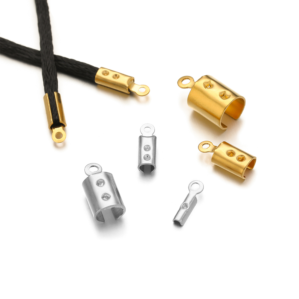 50 個のステンレス鋼高品質圧着エンドビーズキャップレザーコ - Jewelry Making Class のレビューと価格