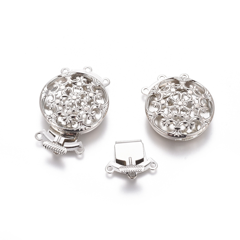 10セット真鍮フラワーマルチストランドボックスクラスプ、3ス - Jewelry Making Kits のレビューと価格