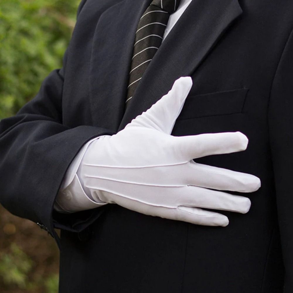 柔らかい綿の手用手袋,手の保護,フォーマル,黒と白,ジュエリ - Jewelry Making Gloves のレビューと価格