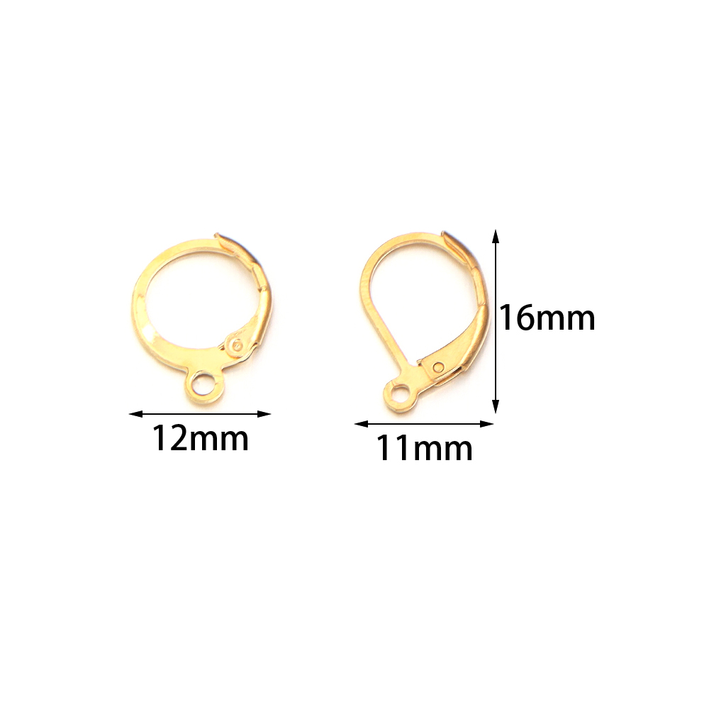 20 ピース/ロットステンレス鋼耳フックラウンドイヤリングフ - Jewelry Making Class のレビューと価格