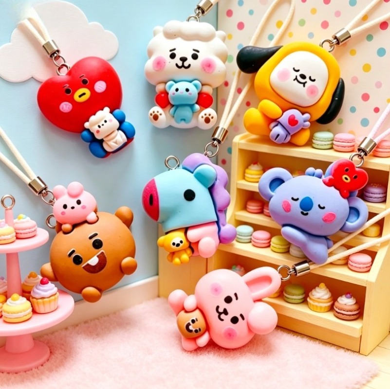 7 個 BT21 樹脂漫画チャーム DIY アクセサリークラ - Jewelry Making Earring Supplies のレビューと価格
