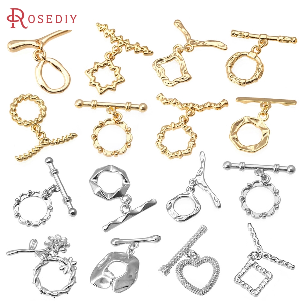 6セット 18Kゴールドカラー 真鍮製 丸型O型トグルクラス - Jewelry Making Kits のレビューと価格