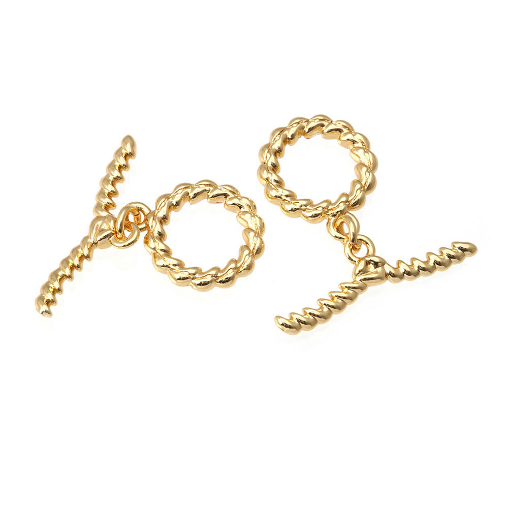 6セット 18Kゴールドカラー 真鍮製 丸型O型トグルクラス - Jewelry Making Kits のレビューと価格
