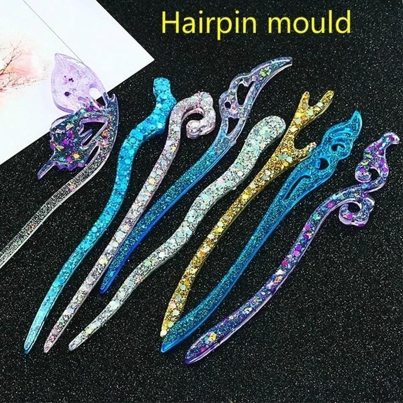 新しい透明ヘアピンシリコーン特殊金型樹脂 DIY ヘアジュエ - Jewelry Making Mold のレビューと価格