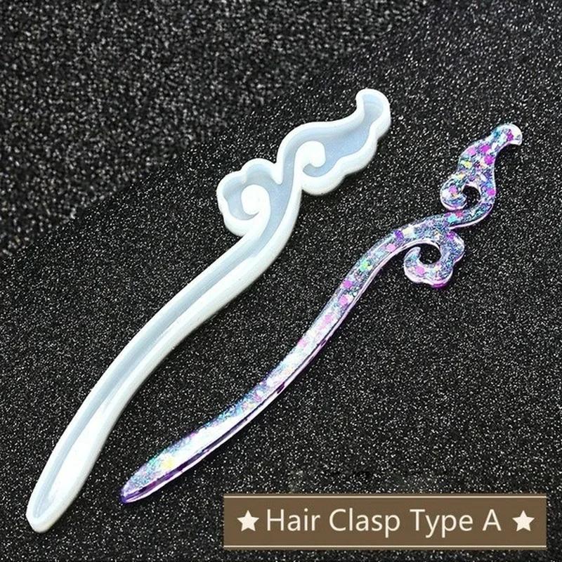 新しい透明ヘアピンシリコーン特殊金型樹脂 DIY ヘアジュエ - Jewelry Making Mold のレビューと価格