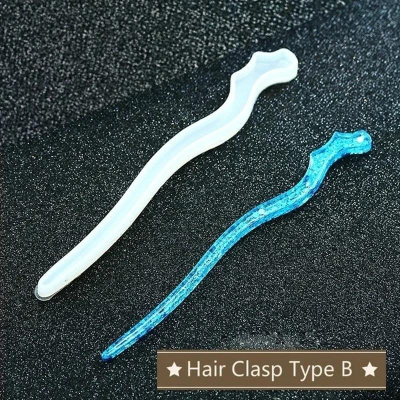 新しい透明ヘアピンシリコーン特殊金型樹脂 DIY ヘアジュエ - Jewelry Making Mold のレビューと価格