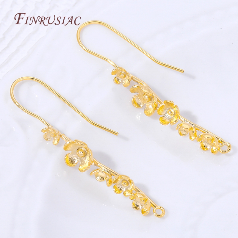18Kゴールドメッキフラワーイヤリングフック、ヴィンテージフ - Jewelry Making Earring Supplies のレビューと価格