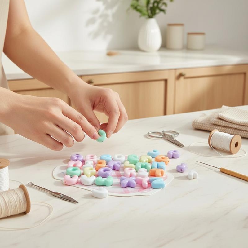 レジン製アルファベットチャーム26個セット かわいいパステル - Jewelry Making Classes のレビューと価格