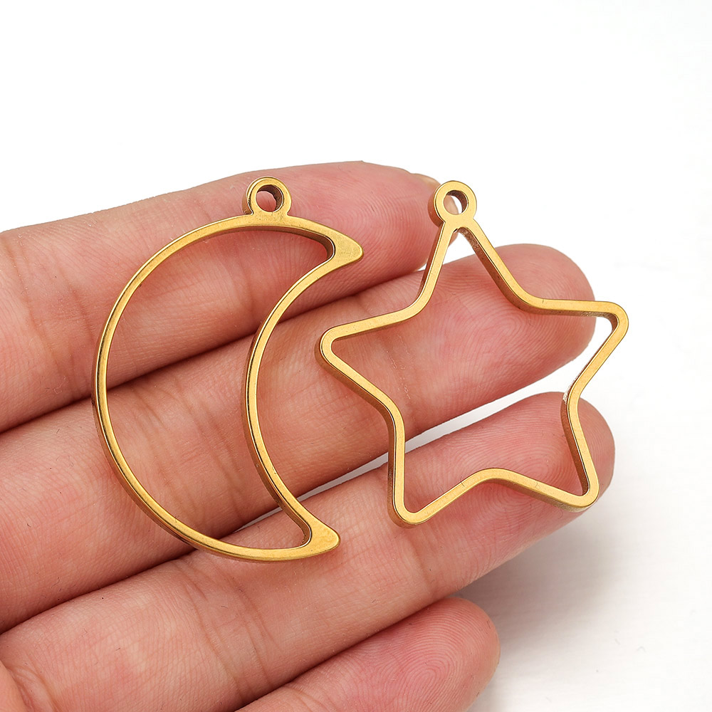 10個入り ステンレス製 幾何学模様 メタルコネクターチャー - Jewelry Making Mold のレビューと価格