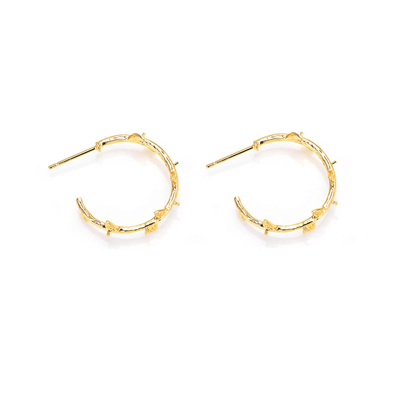 6 個 18 K ゴールドカラー真鍮ハーフピンラウンドスタッ - Jewelry Making Earring Supplies のレビューと価格