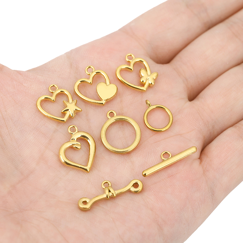 5セットPVD加工ステンレス鋼OTクラスプトグルブレスレット - Jewelry Making Class のレビューと価格