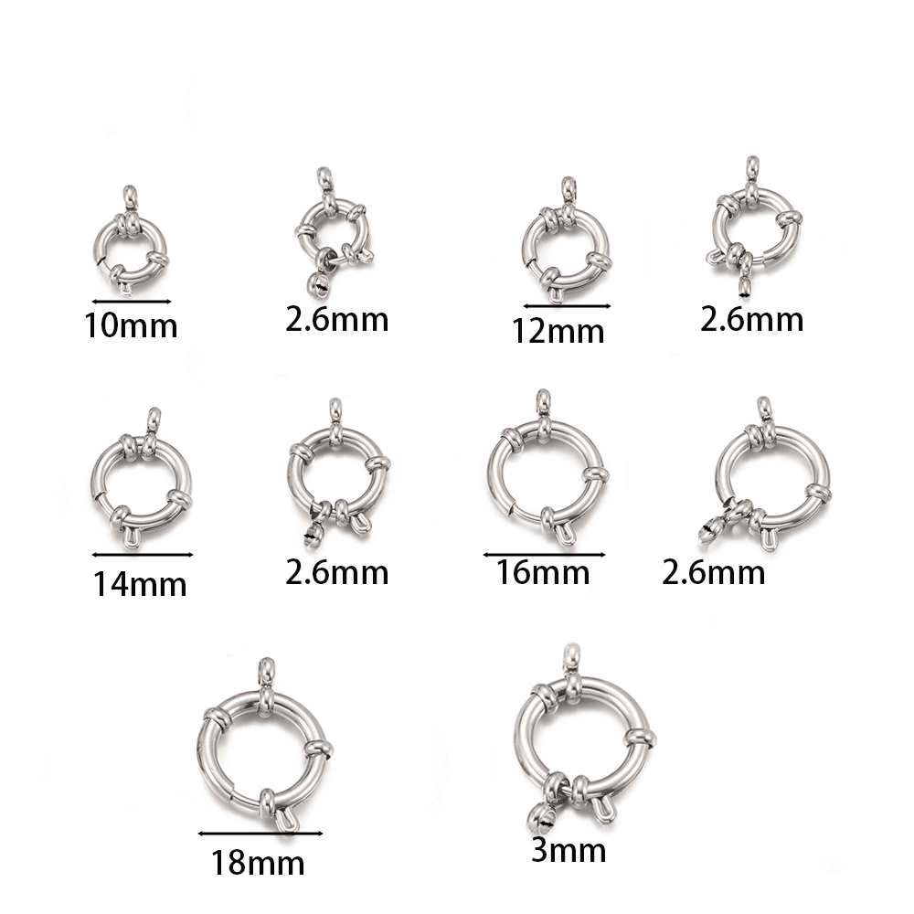 2 個のステンレス鋼ラウンドスプリングクラスプフックブレスレ - Jewelry Making Class のレビューと価格